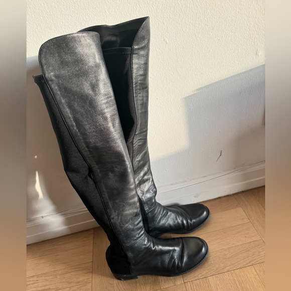 Stuart Weitzman 5050 - 37.5 Leather Over the knee Boots - Picture 2 of 8